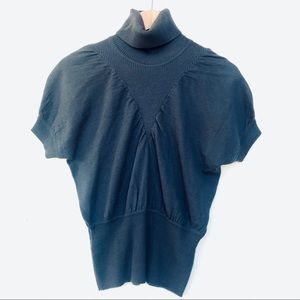 French Connection Blue Grey Turtleneck Sweater